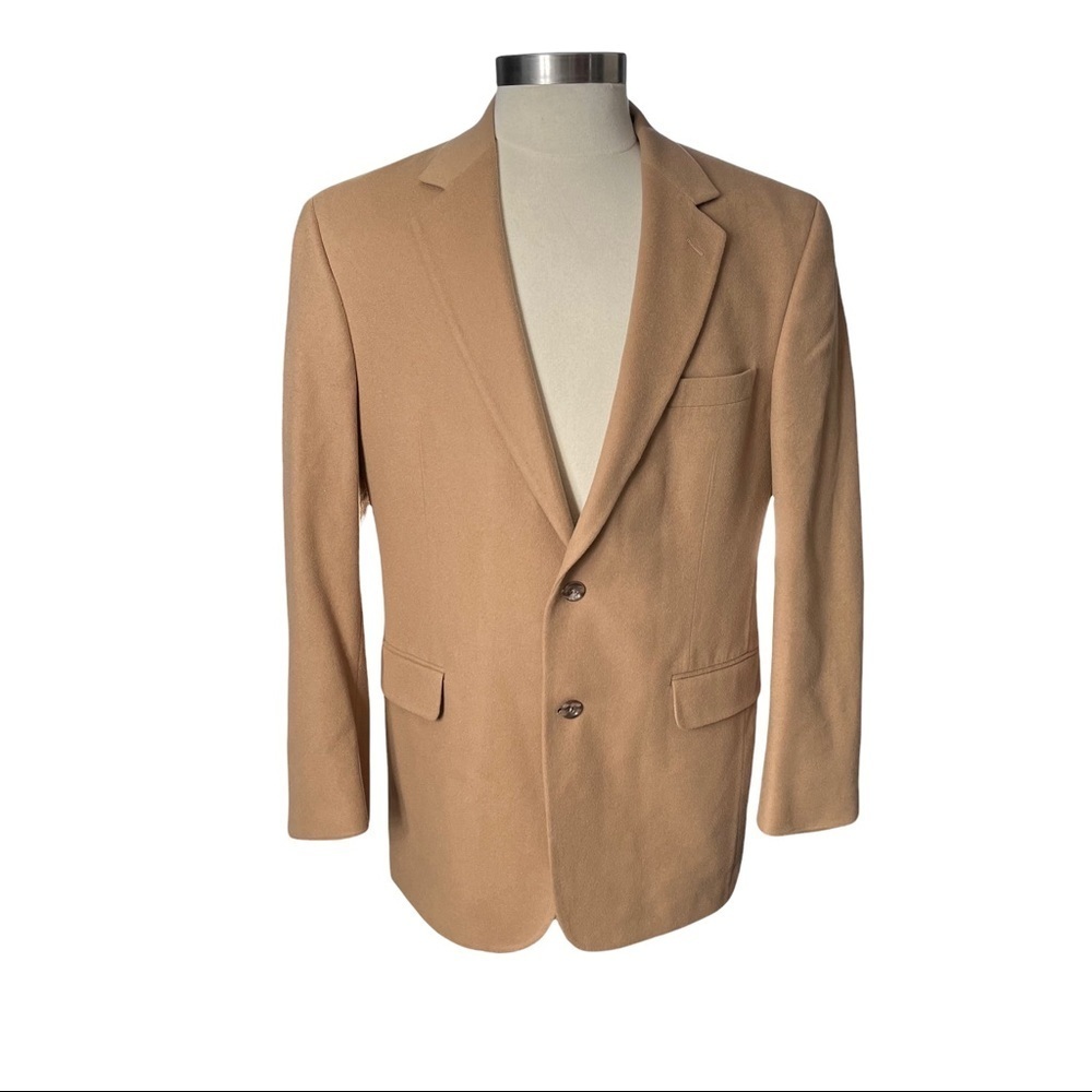 Joseph A. Banks Camel Color 100% Cashmere Sports Coat Jacket Men’s 42R 31” Long